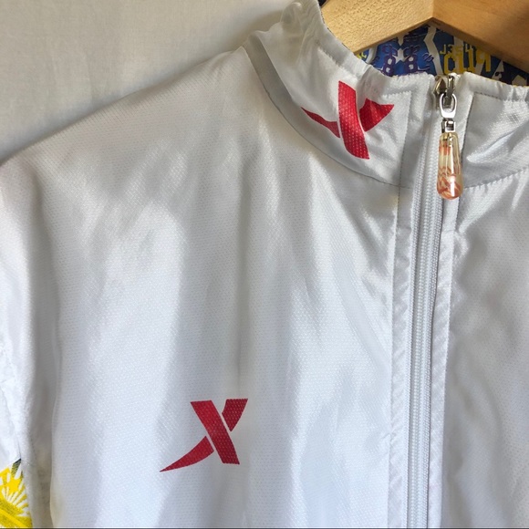 Equipment sporty white bomber jacket size M - Picture 3 of 11